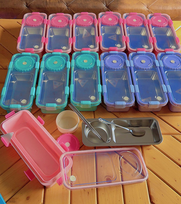 Lunch Box 2 Grid Sleek Bento